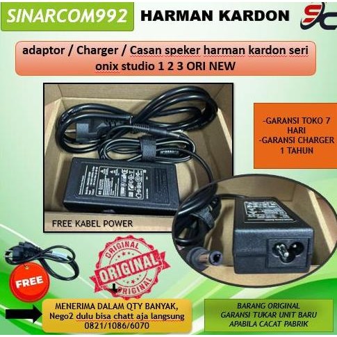 DISKON ADAPTOR CASAN SPEAKER HARMAN KARDON ONYX STUDIO 1 2 3 - CHARGER ORIGINAL