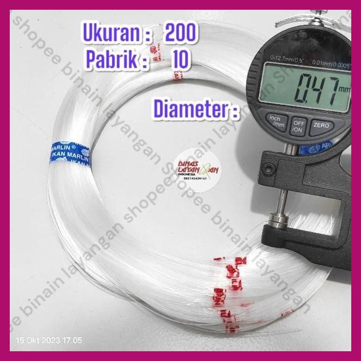 Terlaris Senar Layangan Gapangan Bening Cap Ikan Marlin Ukuran 200 Senar Pancing Senar Manik Manik