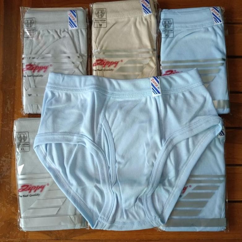 DF181>> CD Celana Dalam Pria Zippy 100% Katun Size M L XL | CD Pria katun | Celana Dalam Pria | Paka