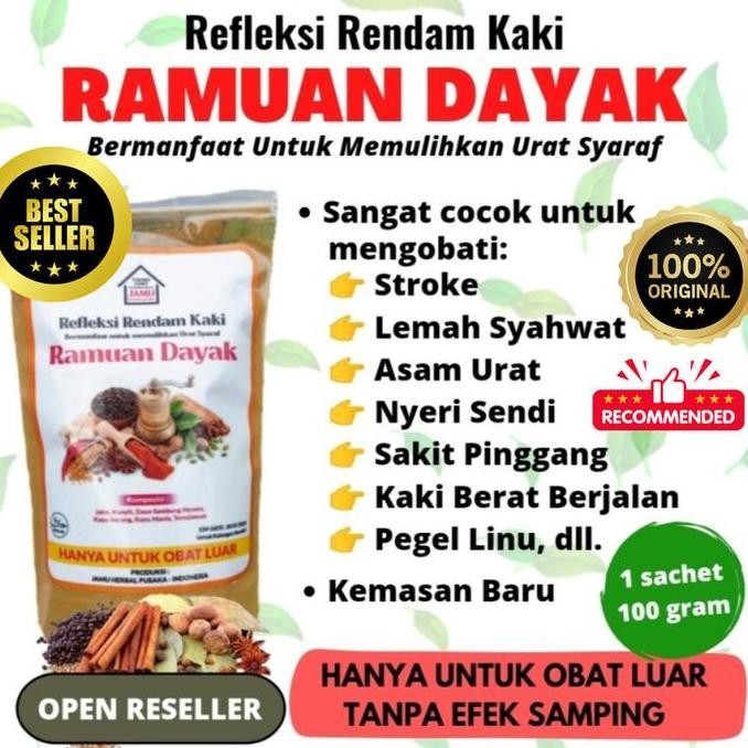 BEBAS ONGKIR - Refleksi Rendam Kaki Burenka Ramuan Dayak Rendam Kaki Original 50gr