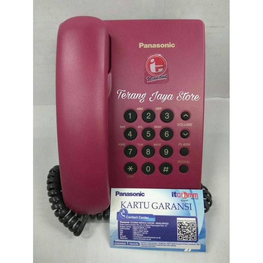 Telepon Kabel Panasonic KX-TS505MX (Merah) Pesawat Telepon Rumah Panasonic KX-TS 505MX