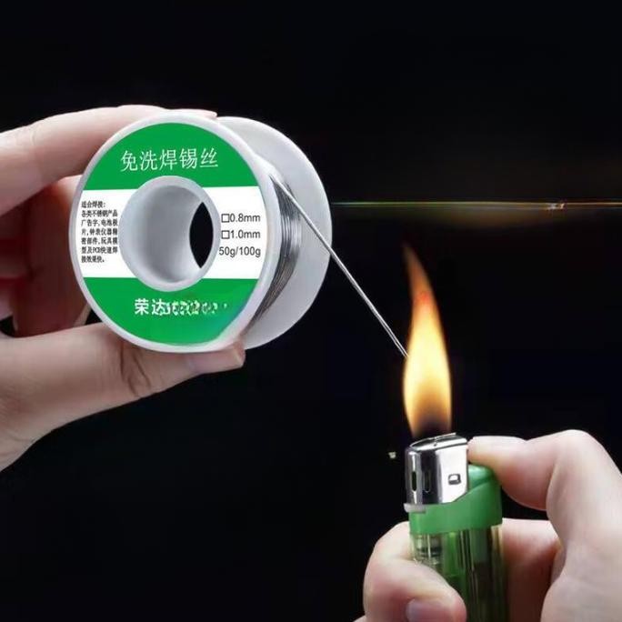 TIMAH GULUNG KAWAT LAS TIMAH SOLDER LISTRIK FLUX IRON WIRE 1.0MM