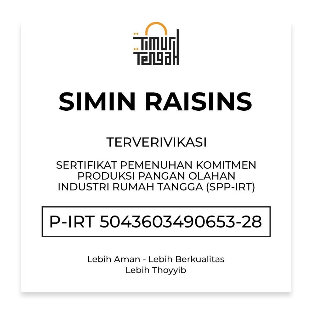 

Timur Tengah Kismis Manis Mutiara 500 gr Premium Sweet Raisins