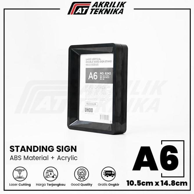 

READY STANDING SIGN A6 / DISPLAY TEMPAT BROSUR / TENT CARD HOLDER ACRYLIC