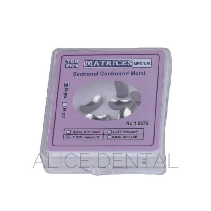 TOR Dental Sectional Contoured Matrix Metal anterior/posterior 10pcs ALICE DENTAL ALICEDENTAL