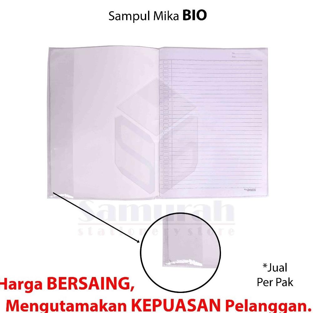 

Sampul Plastik Mika BIO Ukuran LKS / Sampul Buku Paket Pelajaran Anak Sekolah 28 x 42 cm isi 10 Lembar