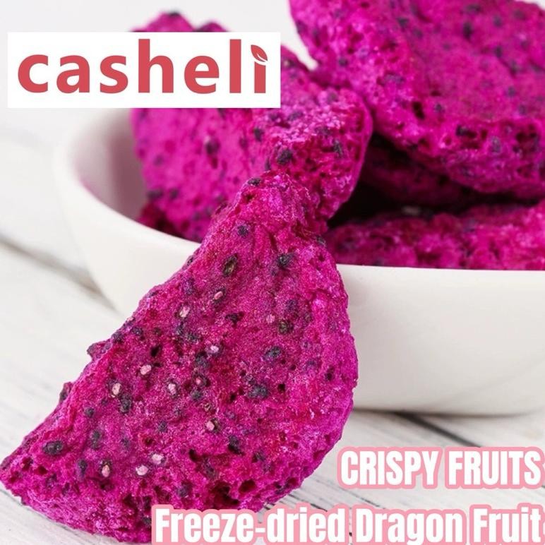 

casheli Buah Naga Kering Freeze Dried Dragon Fruit Crunchy Healthy Snack