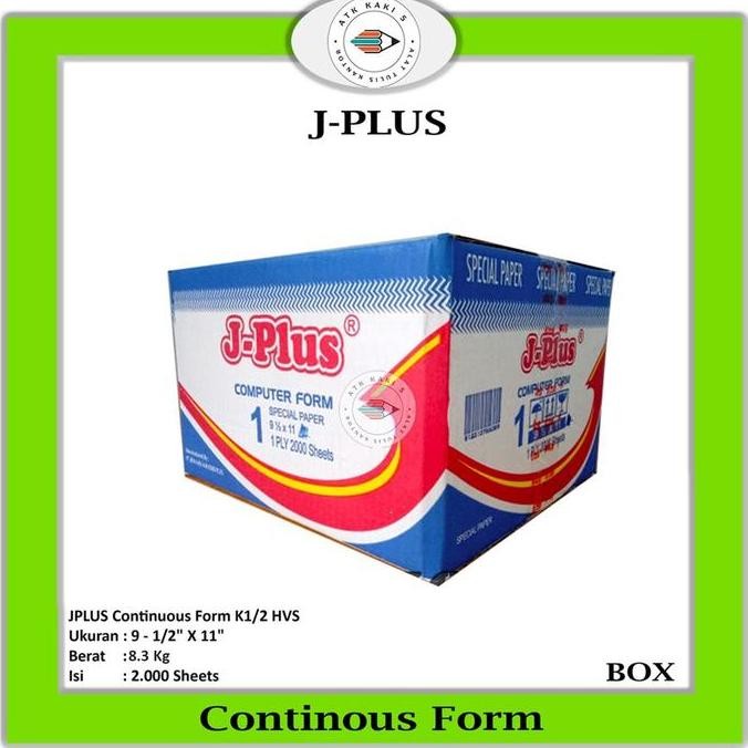

TERBARU - Continous Form 91/2 x 11 1 Ply/2 ( K1/2 Jplus ) HVS / Kertas Komputer