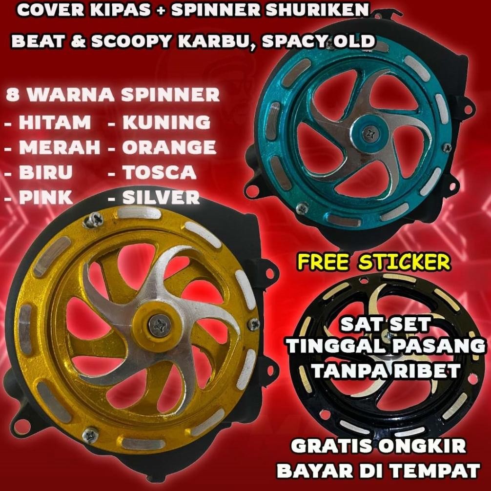 SPINNER BEAT KARBU TUTUP KIPAS BEAT KARBU SPINNER SHURIKEN BEAT KARBU TUTUP KIPAS SCOOPY KARBU SPINN