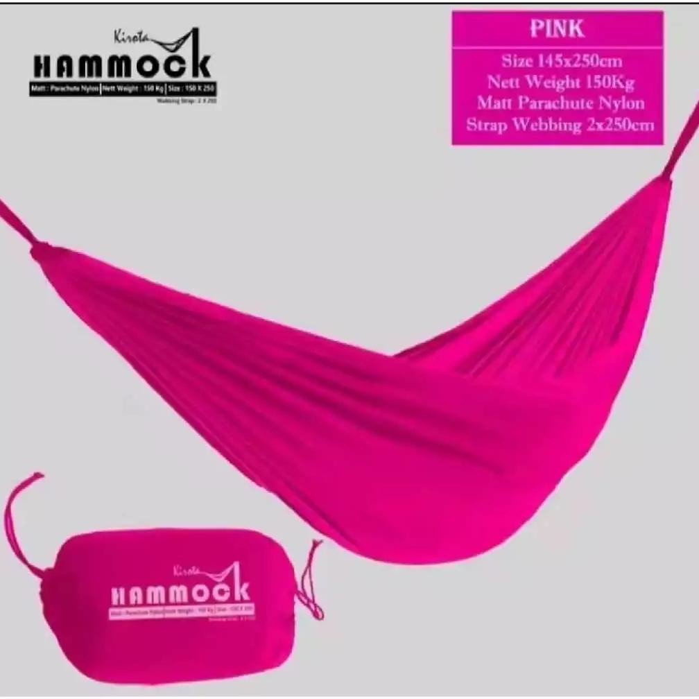 Hammock Kirota Tebal Kuat Tahan Beban 150kg Ukuran 250x150 Cm / Hammock Ayunan Gantung Nugi