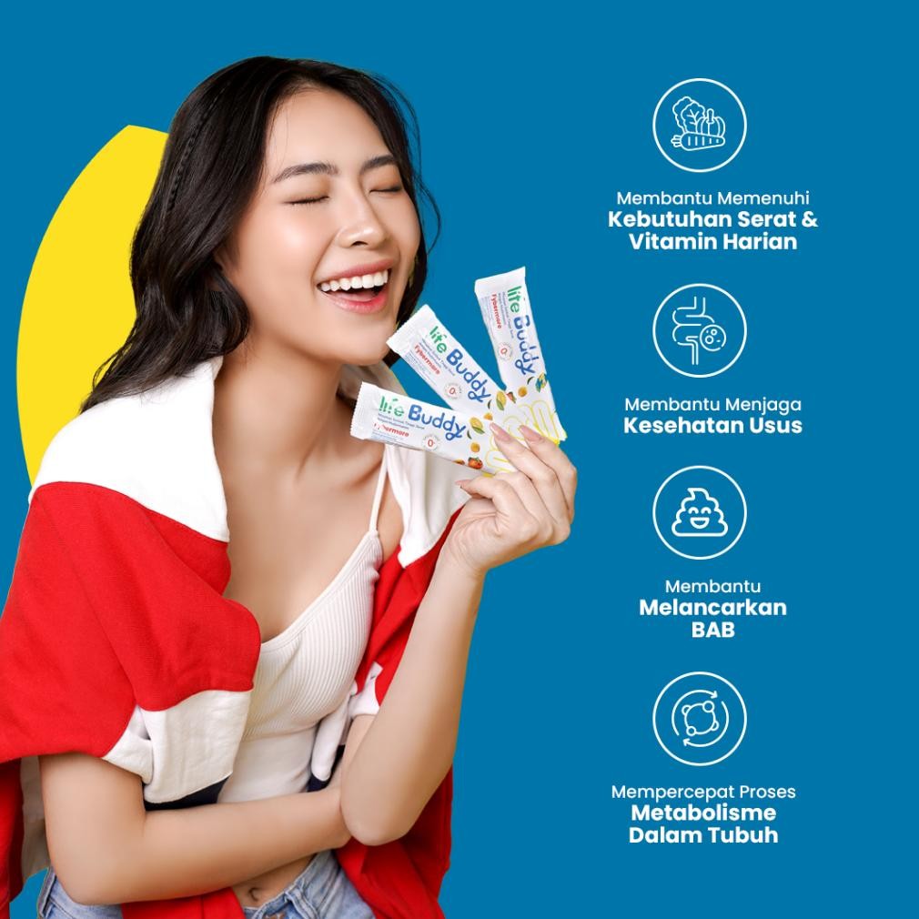 Life Buddy Fybermore Fiber Drink 15g Minuman Fiber untuk Diet - BAB Lancar Anti Melilit