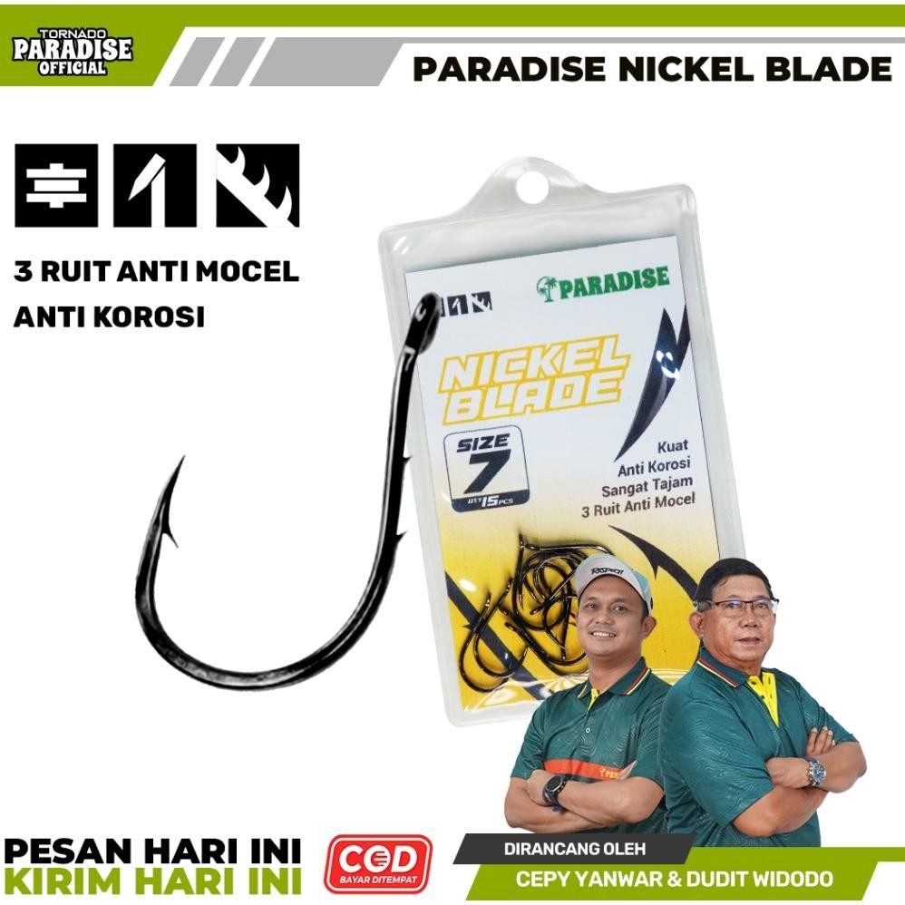 Tornado Kail Paradise Nickel Blade Tajam 3 Ruit Anti Mocel Anti Korosi Nugi