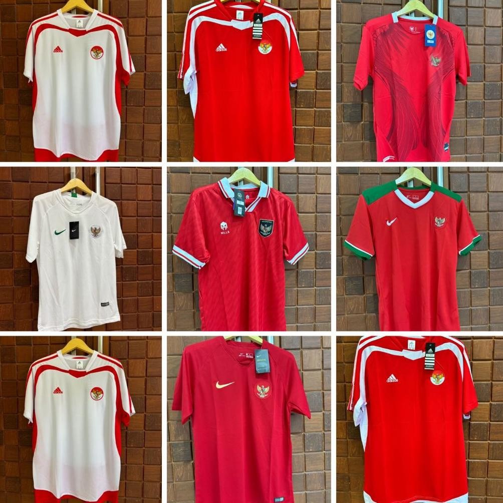 LIVE 10 FANS CELANA RETRO KIDS  JERSEY TIMNAS INDONESIA HOME RETRO 2004 JERSEY INDONESIA RETRO 2004 