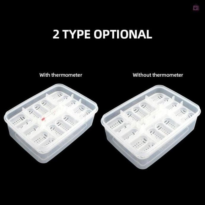 ready 16 Reptile Egg Tray Tempat Telur BD Gecko Snake Incubator Box + Thermo