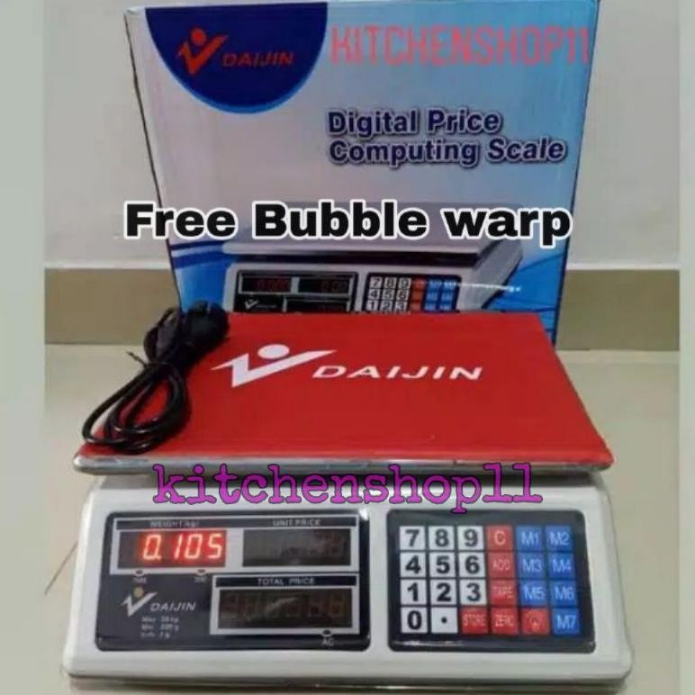 Terlaris Timbangan Meja Digital Daijin 30Kg / Timbangan Buah Digital 40Kg / Timbangan Laundry Digita