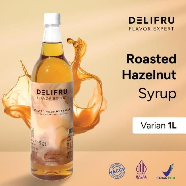 

(SALE) DELIFRU SYRUP ROASTED HAZELNUT - SIRUP ROASTED HAZELNUT 1 LITER