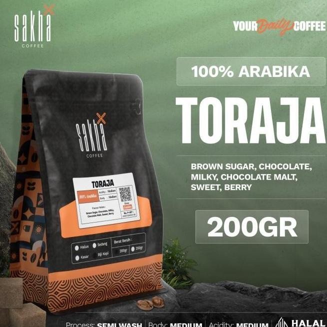 

PROMO BIJI KOPI BUBUK ARABIKA TORAJA ARABICA COFFEE ROAST BEAN SAKHA 200GRAM