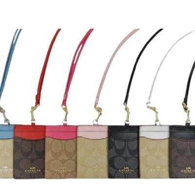 

F65573 Lanyard Card Holder Coklat Marun 10X7 Cm