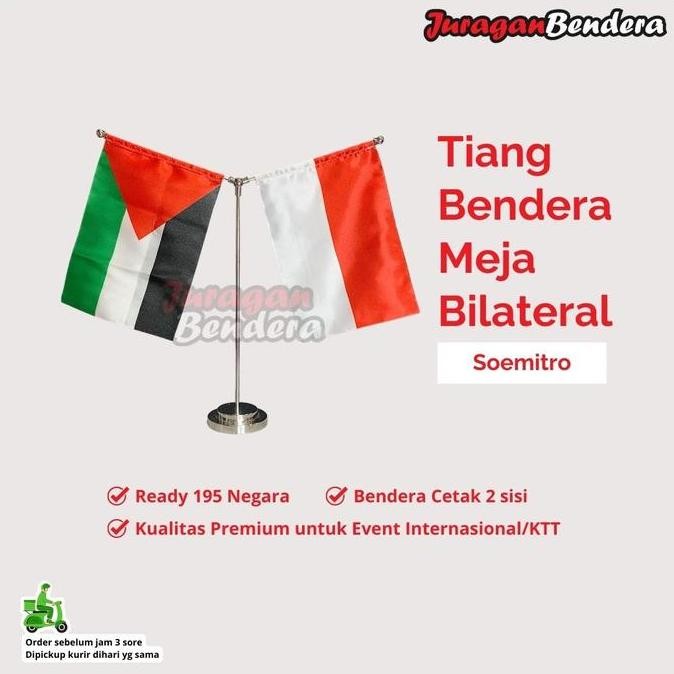 

Ready oke] Tiang Bendera Meja Bilateral Soemitro - Stainless Besi Anti Karat Premium Ready Semua Negara