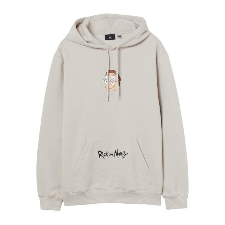 Hoodie Hm Uni Rick And Morthy Cream, Flecee Katun