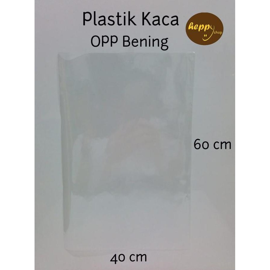 

] 40 cm x 60 cm Plastik Kaca OPP Bening Polos Plastik Parcel