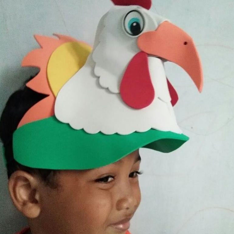 TOPI KARAKTER AYAM JAGO