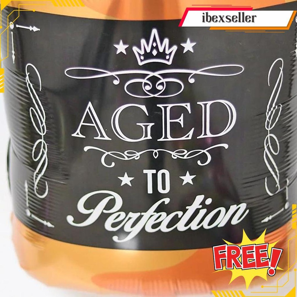 Balon Foil Happy Birthday Botol Whiskey / Balon Foil Botol Wine Perfection Jumbo Gratis Ongkir