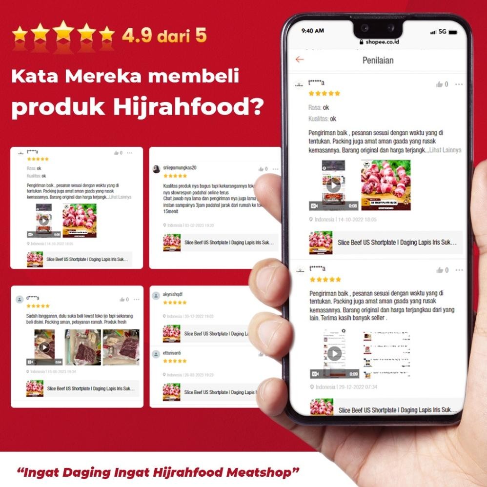 

Rempa Food Daging Empal Gepuk Sapi Siap Goreng / Masak (200 gr)