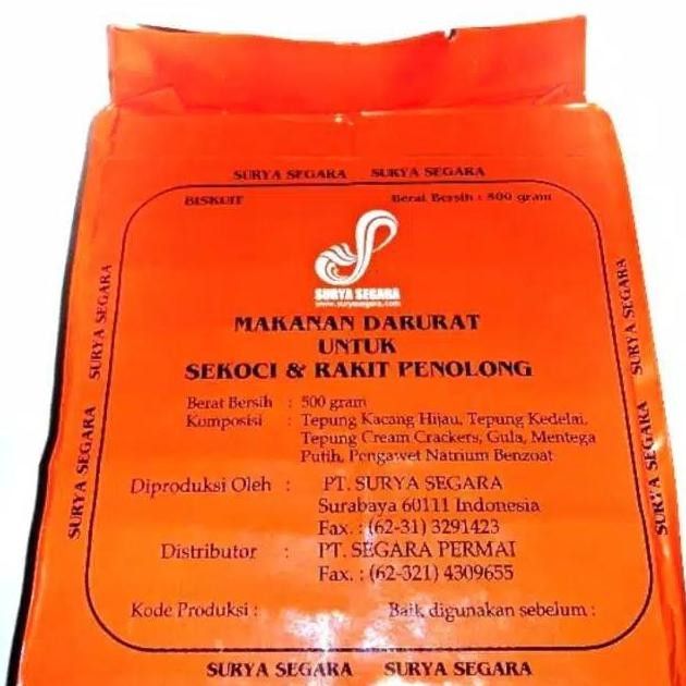 

[1KG/2PCS] MRE Ransum Makanan Darurat Survival Food Surya Segara Untuk Sekoci & Rakit Penolong