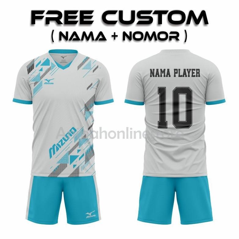 ''Terlaris" [ Free Sablon ] Baju Bola Pria Satu Set Kaos Voli Dewasa Stelan Futsal Pria Wanita Murah
