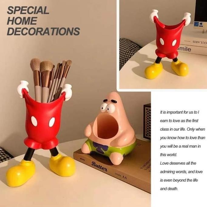 

Baru Tempat Pensil Meja Mickey Lucu Plastik Wadah Pulpen Pen Holder Meja Sekolah