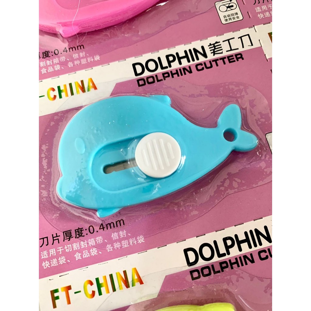 

PISAU CUTTER MINI MOTIF DOLPHIN / CUTTER MINI MODEL DOLPHIN / PISAU KECIL / SILET MINI DOLPHIN