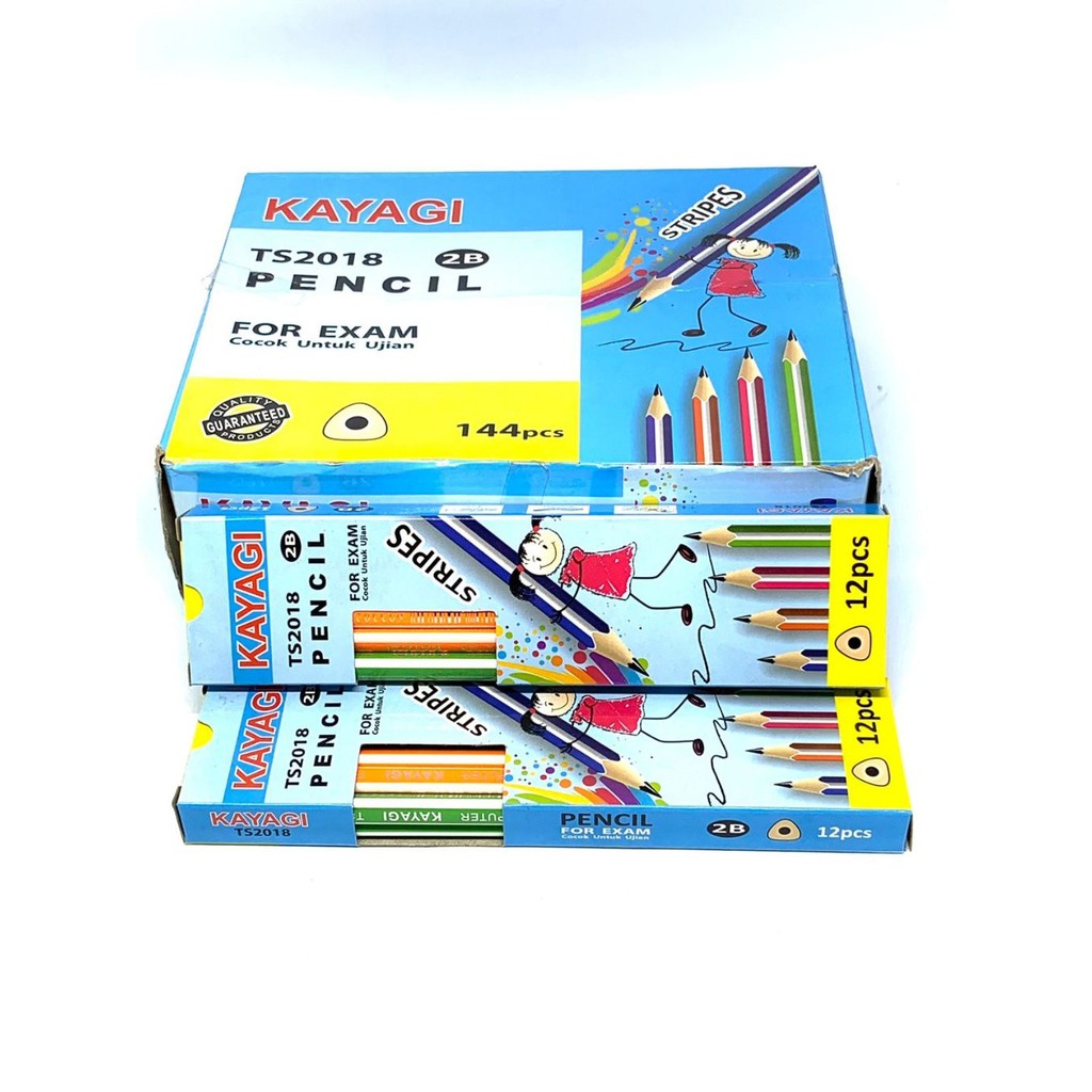 

Pensil 2B/Pensil Ujian Komputer Kayagi STRIPES TS2018 (Lusin)
