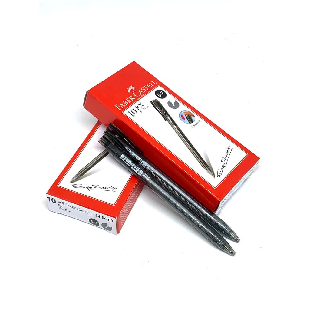 

Pulpen/Ballpoint Faber-Castell RX 0.5 mm tinta hitam-Box isi10pcs