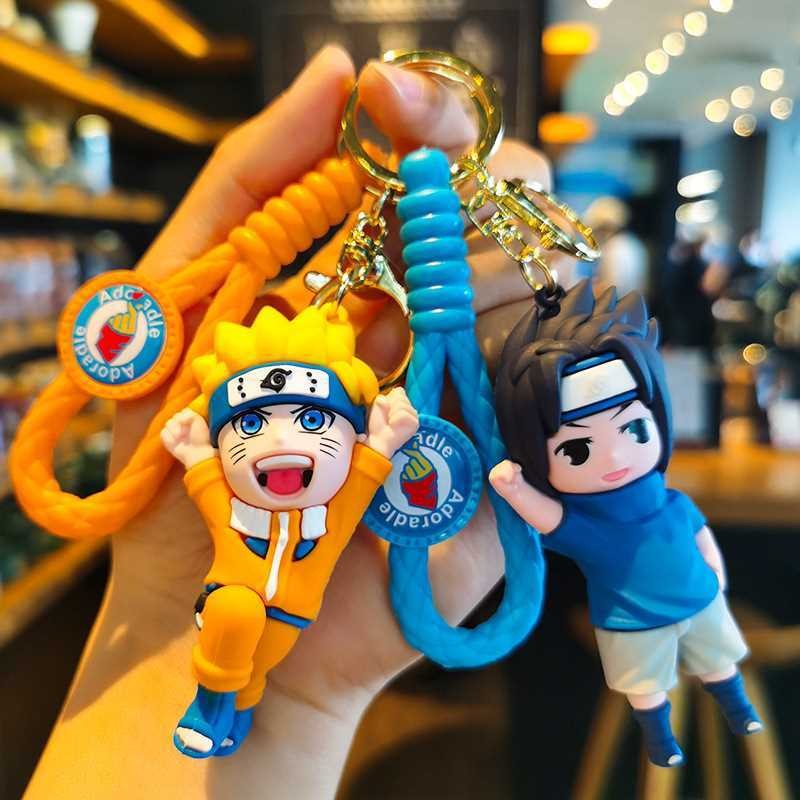 Gantungan Kunci Naruto Rajut Lucu Kartun Figurine 3D Gantungan Mobil