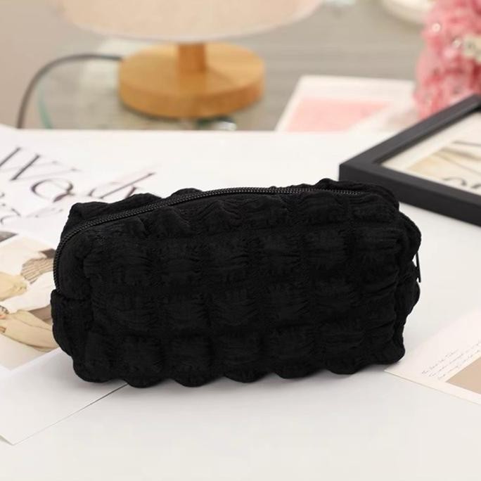 

Baru Tempat Pensil Empuk Lembut Crumpled Grid Little Daisy Korean Pencil Case