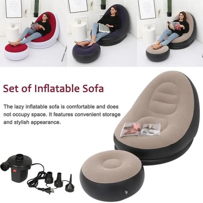 Sofa Angin Santai Portable/Sofa Angin Camping/Sofa Angin Santai+Sofa Angin Santai Dengan Sandaran Ka