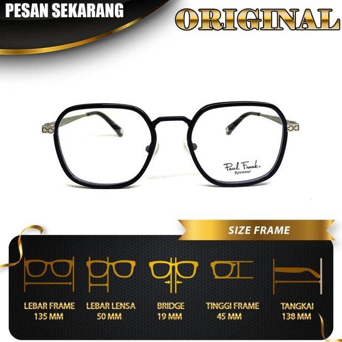 Frame Kacamata Original Paul Frank Size 50