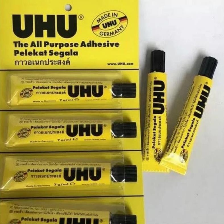 

Lem UHU Cair 7ml/ Lem Cair Serba Guna/ 1 pack isi 10pcs