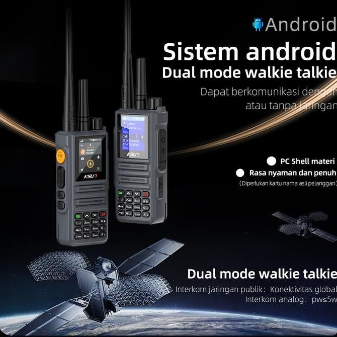 BARU HT KSUN ZL8668 ZELLO WALKIE TALKIE 4G/WIFI POC + UHF VHF ANALOG DIGITAL