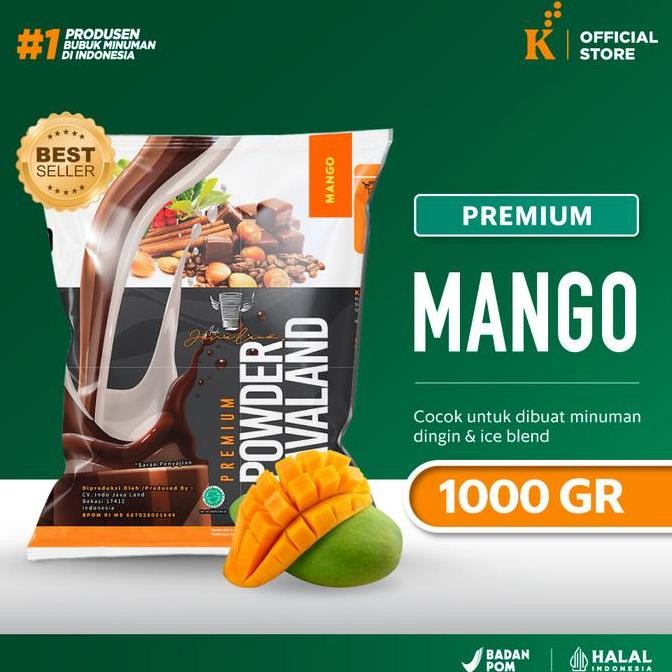 

baru bubuk minuman mango premium 1kg - serbuk rasa mangga manis javaland grande