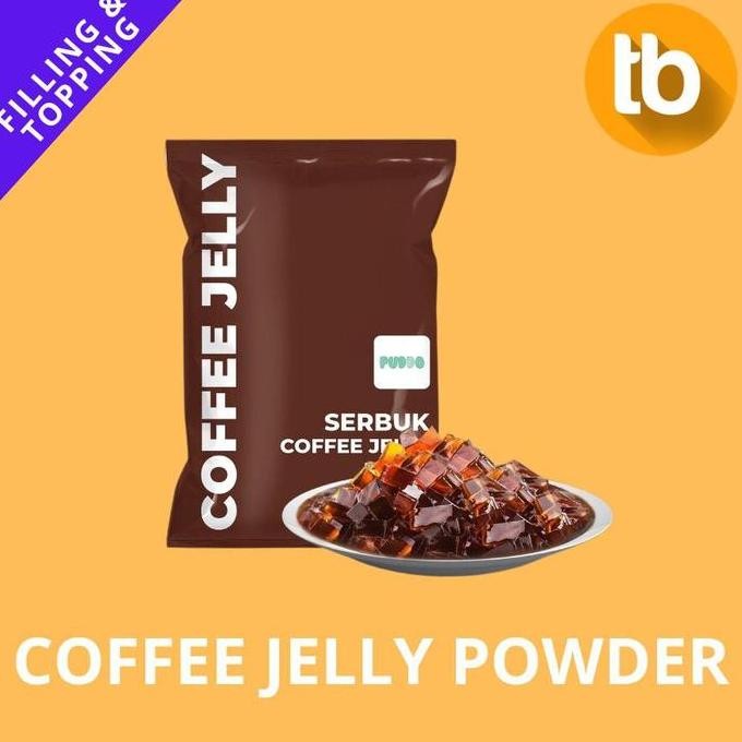 

baru puddo bubuk coffee jelly 1kg - serbuk minuman kopi jelly instan kekinian