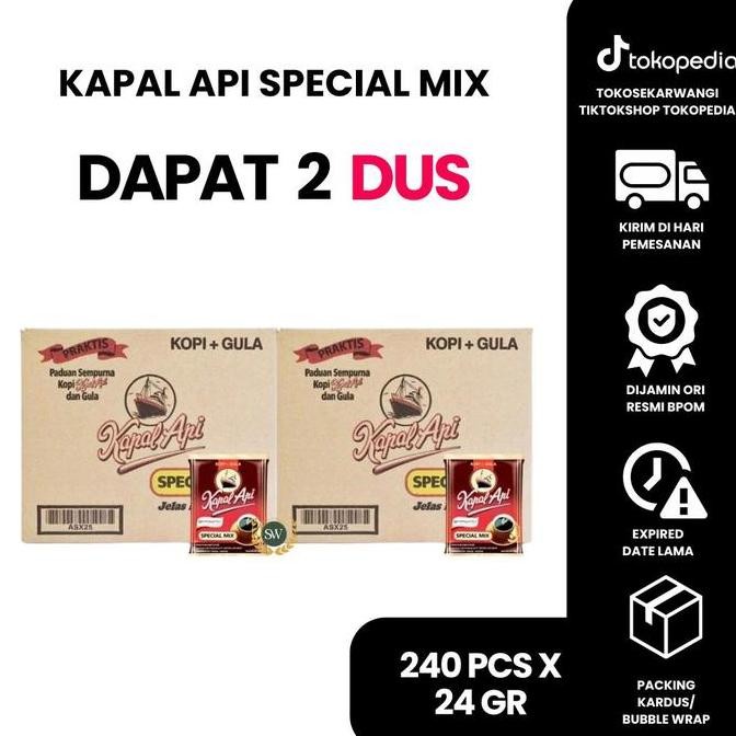 

baru kapal api special mix 23gr x 2 dus - paket kopi sachet kadokopi ekonomis