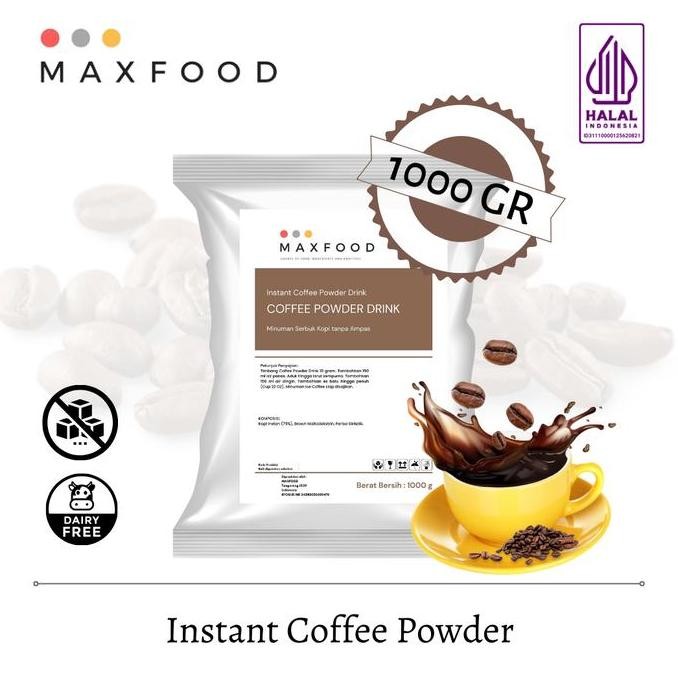

baru maxfood bubuk kopi instan 1kg - minuman serbuk coffee tanpa ampas