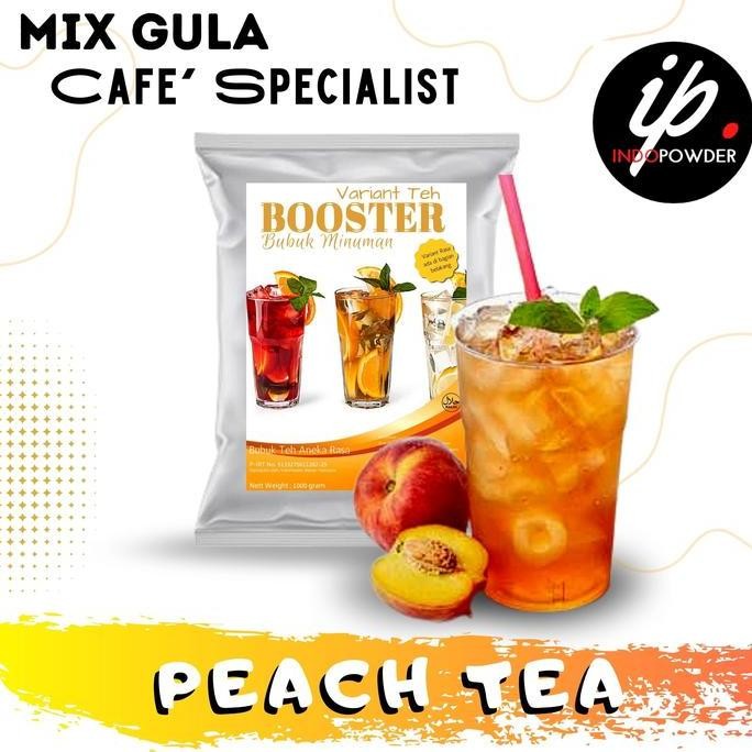 

baru indopowder peach tea 1kg - bubuk minuman teh rasa buah peach untuk usaha