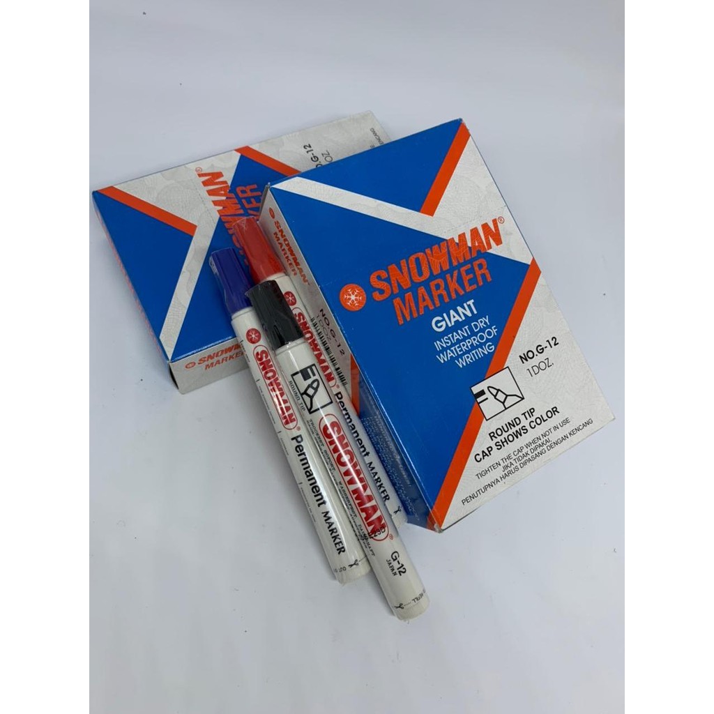

Spidol Snowman Permanen / Permanent Marker G-12 / G12 /pcs