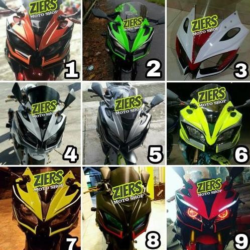 cover headlamp atau topeng kawasaki ninja250fi model NINJA H2R
