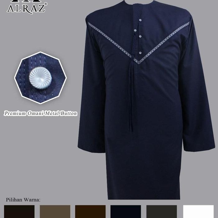 Gki Gamis/Jubah Alraz Omani Premium/Kera Oblong/Model Ikaf/Haramain