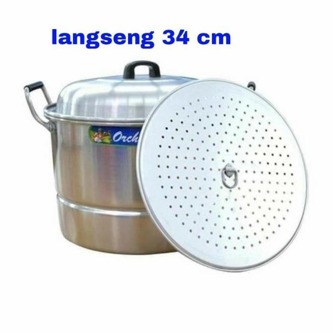 Panci Dandang/Panci Kukus/Panci Serbaguna Orcid 34Cm