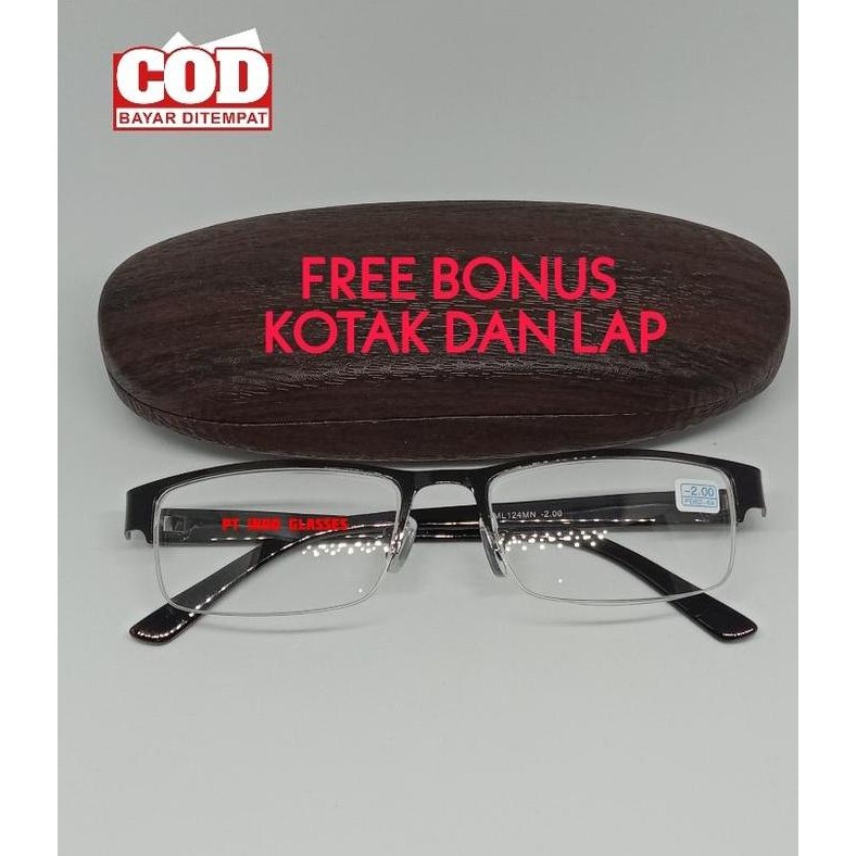 Frame kacamata minus pria wanita frame stanlees steel kacamata optik
